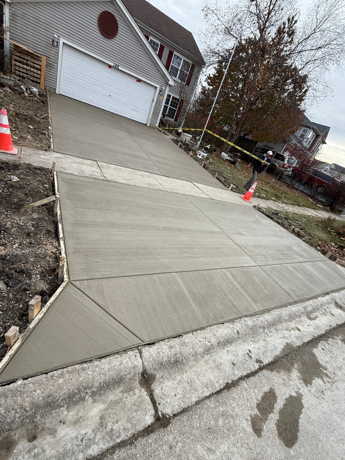 Sloped Driveway Replacement