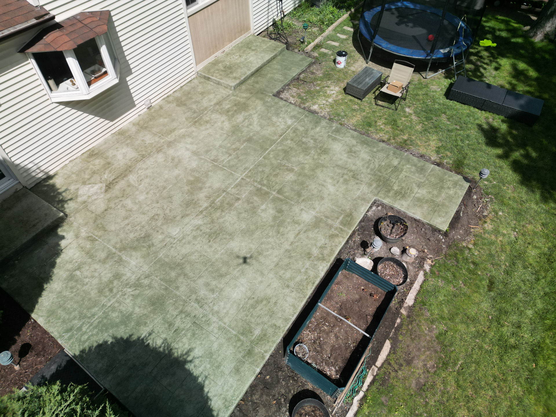 Stamped Patio Overhead
